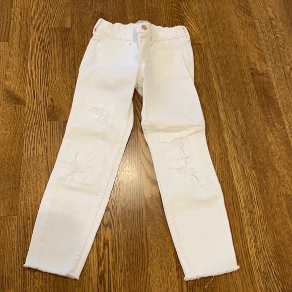 2 pairs abercrombie kids white and pink jeans - Picture 2 of 11
